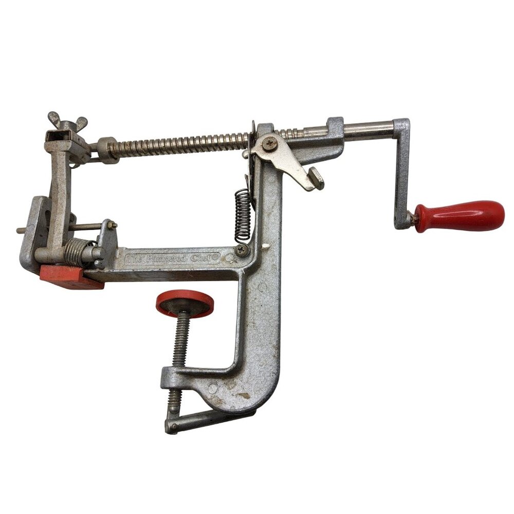 Vintage Metal Pampered Chef Mechanical Apple Peeler - Picture 2 of 3